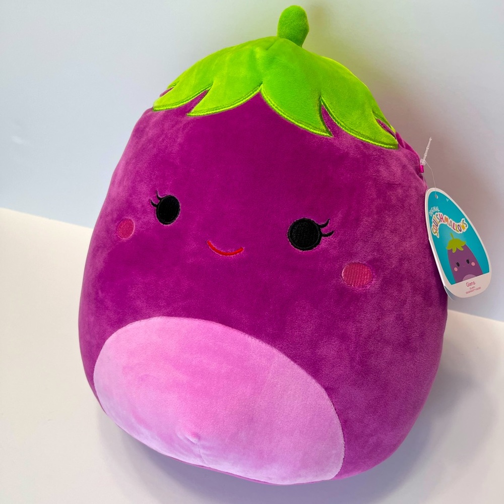 Kellytoy Squishmallows Purple Glena the Eggplant 12" Veggie Plush Toy